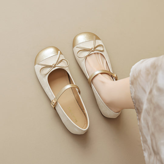 Damen Ballerinas mit dekorativem Riemchen und eleganter Schleifenapplikation R&B