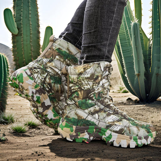 Herren Camouflage Outdoor-Stiefel mit rutschfester Sohle und isolierender Fütterung R&B