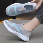 Damen Slip-On Sportschuhe mit atmungsaktivem Obermaterial und dämpfender Sohle R&B