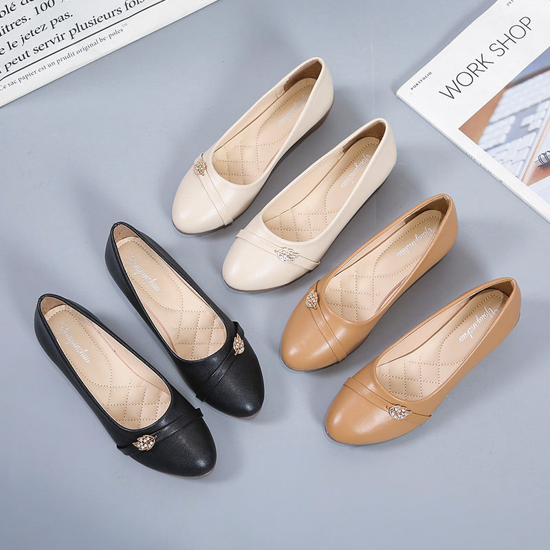 Damen Ballerinas mit eleganter Schmuckverzierung und bequemer Innensohle R&B
