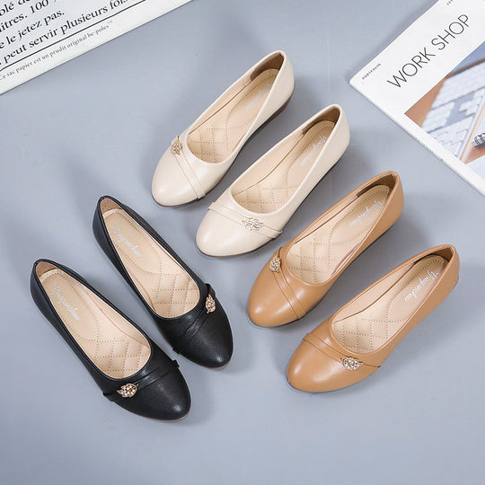 Damen Ballerinas mit eleganter Schmuckverzierung und bequemer Innensohle R&B