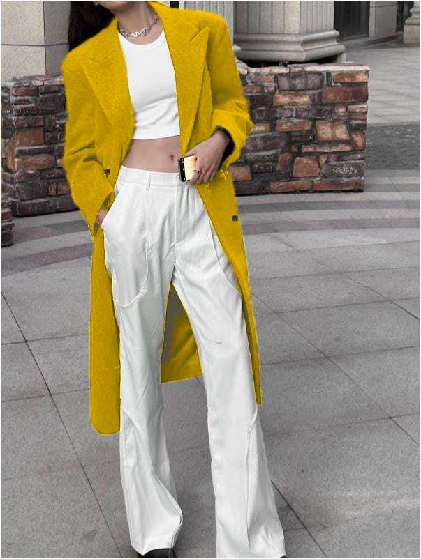 Damen maßgeschneiderter Langblazer mit eleganter Silhouette R&B