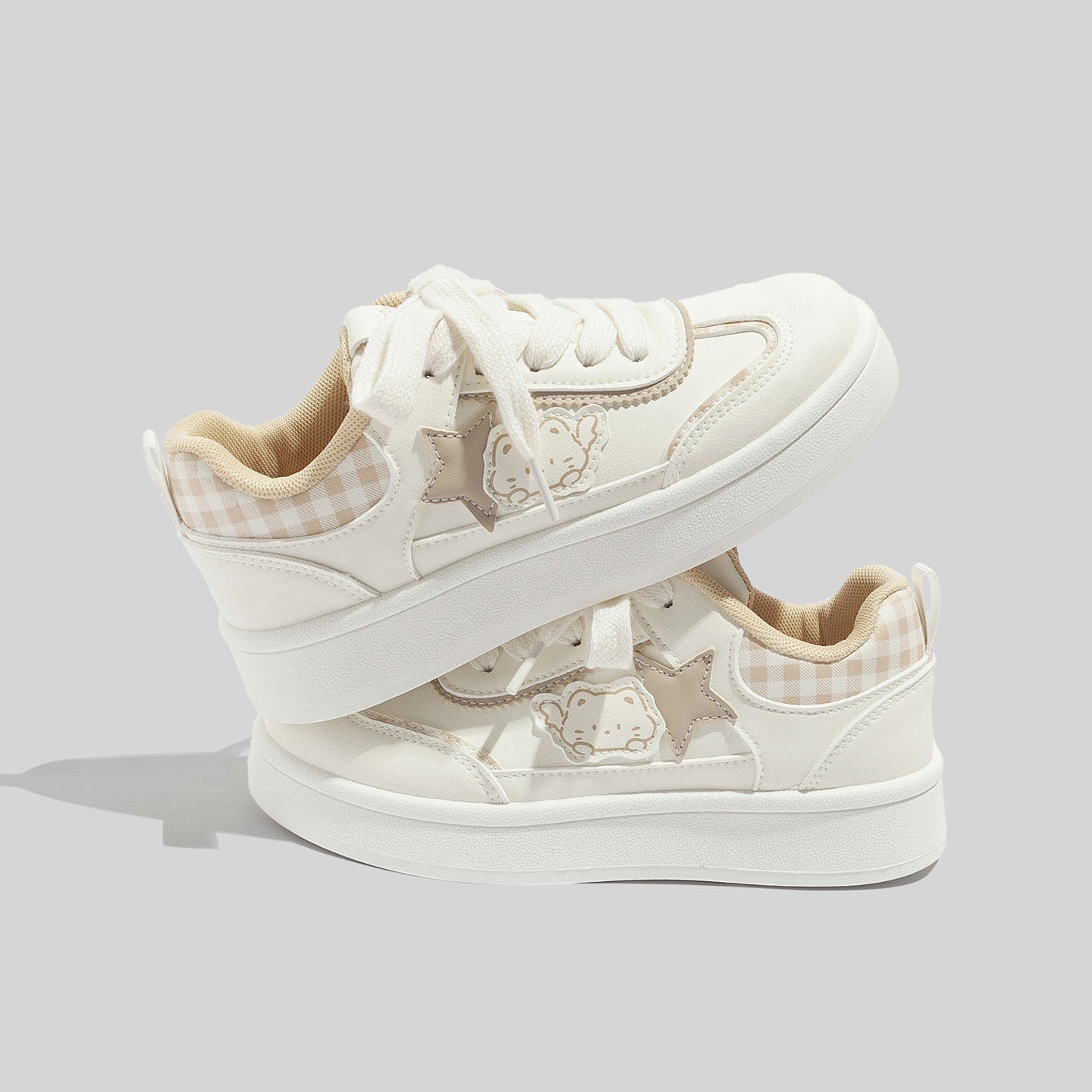 Damen Sneakers mit verspieltem Sternenmuster und weichem Innenfutter