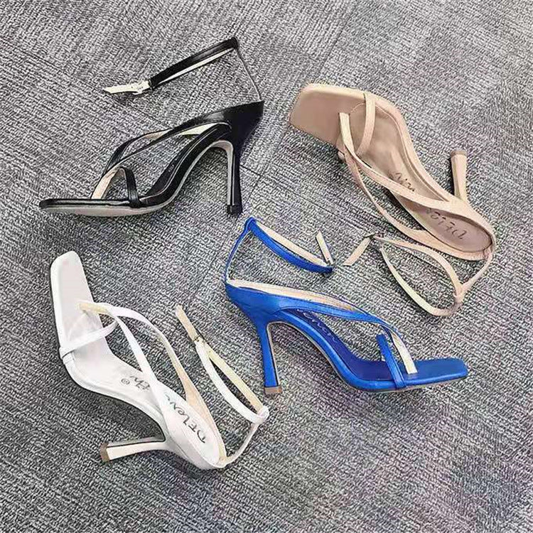 Damen High-Heel Sandalen mit elegantem Schnallenverschluss und modischem Riemendesign R&B