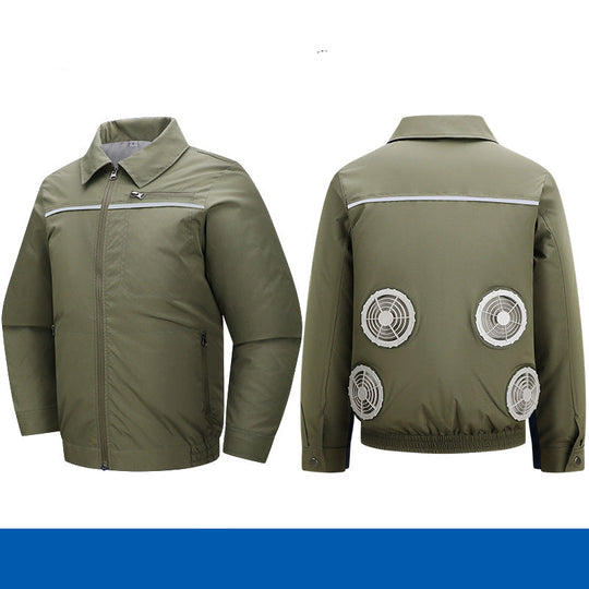 Herren nan atmungsaktive Kühljacke mit integrierten USB-Lüftern R&B