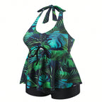Damen Tankini-Set mit floralem Oberteil und bequemen Shorts
