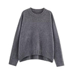 Damen oversized Pullover aus hochwertiger Baumwollmischung mit luxuriösem Tragegefühl R&B