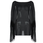 Damen Chiffon Überwurf mit eleganten Ärmelausschnitten R&B