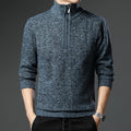 Herren modischer Pullover mit halb hochschließendem Reißverschluss und strukturiertem Design R&B