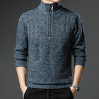 Herren modischer Pullover mit halb hochschließendem Reißverschluss und strukturiertem Design R&B