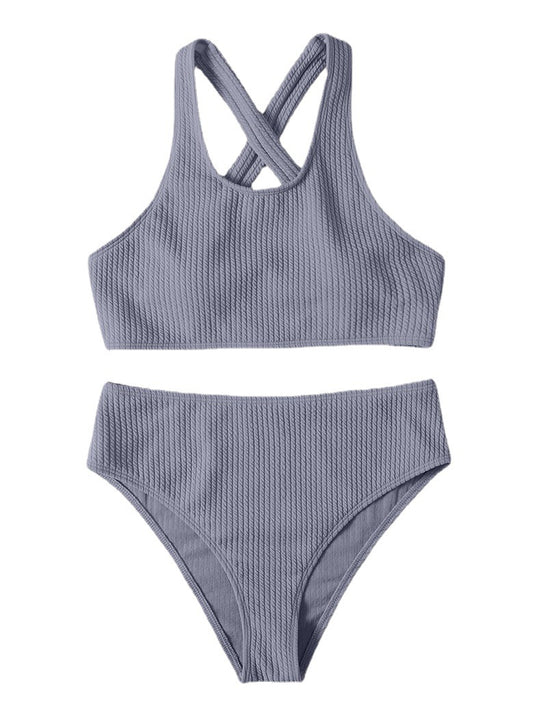 Damen Hoch tailliertes Bikini-Set mit komfortablem und schickem Design R&B