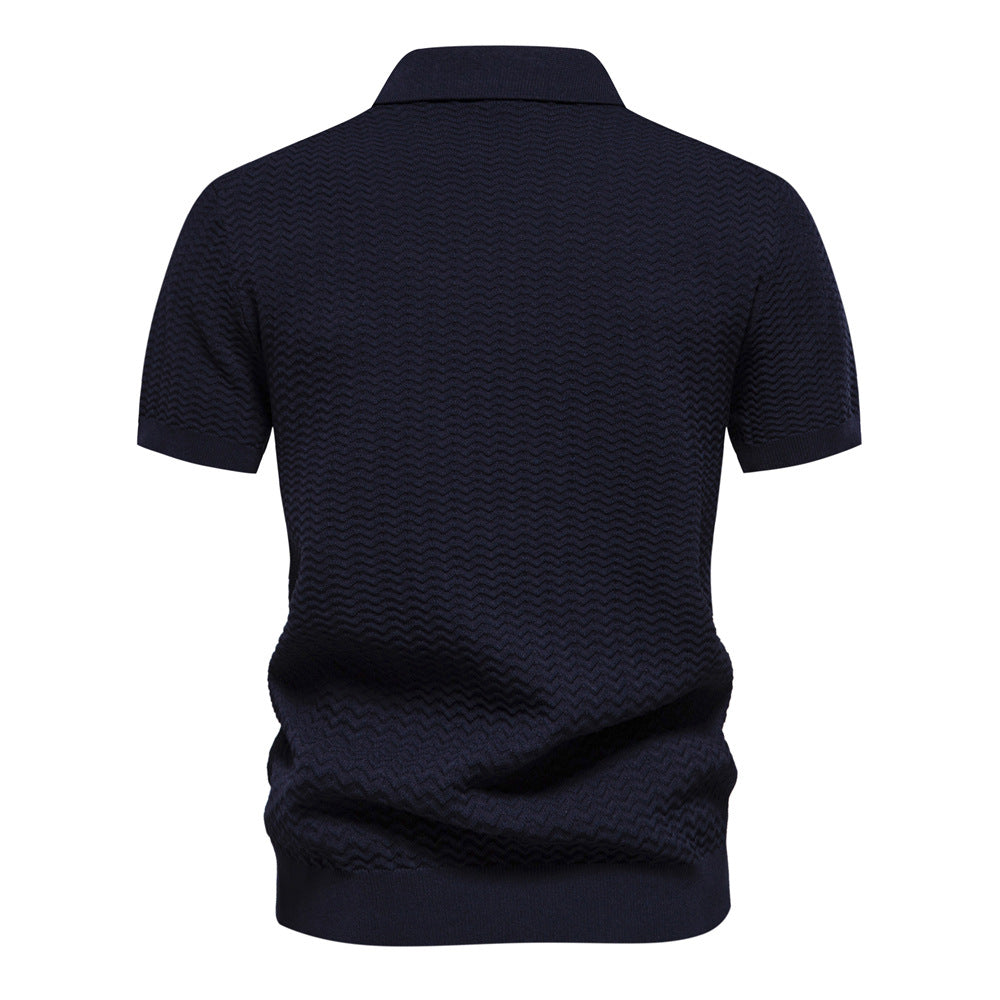 Herren Polo-Shirt mit modernen Strukturmustern