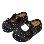 Damen Ballerinas mit hübschen BindR&Bändern und Punkten R&B