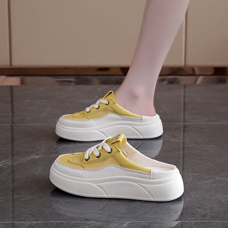 Damen Freizeitsneaker mit elastischem Design und dicker Laufsohle R&B