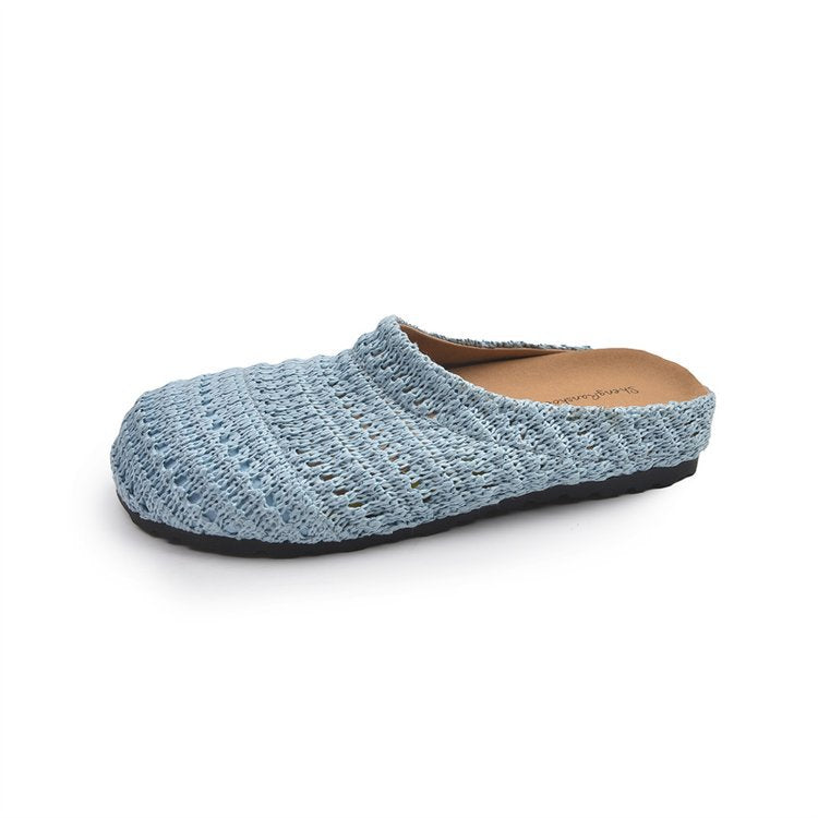 Damen bequeme Slipper aus atmungsaktivem Textilmaterial R&B