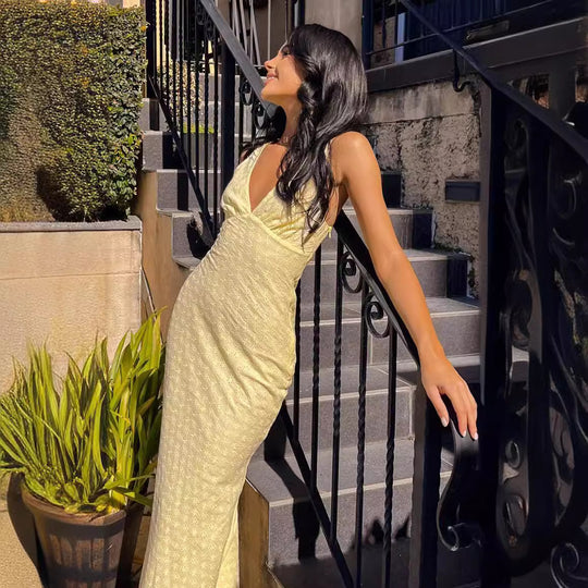 Damen Maxikleid mit raffiniertem V-Ausschnitt und floralem Muster R&B