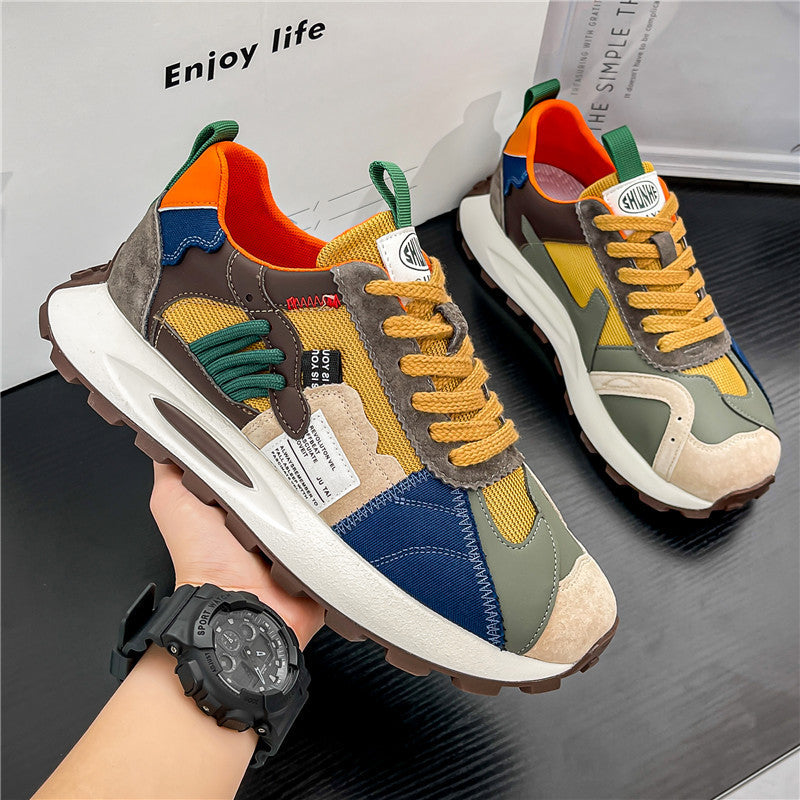 Damen modische Sneaker mit innovativem Materialmix und rutschfester Sohle R&B