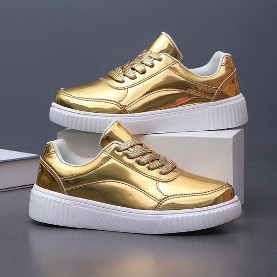 Damen Glänzende Sneakers mit dämpfender Sohle und atmungsaktivem Innenfutter R&B