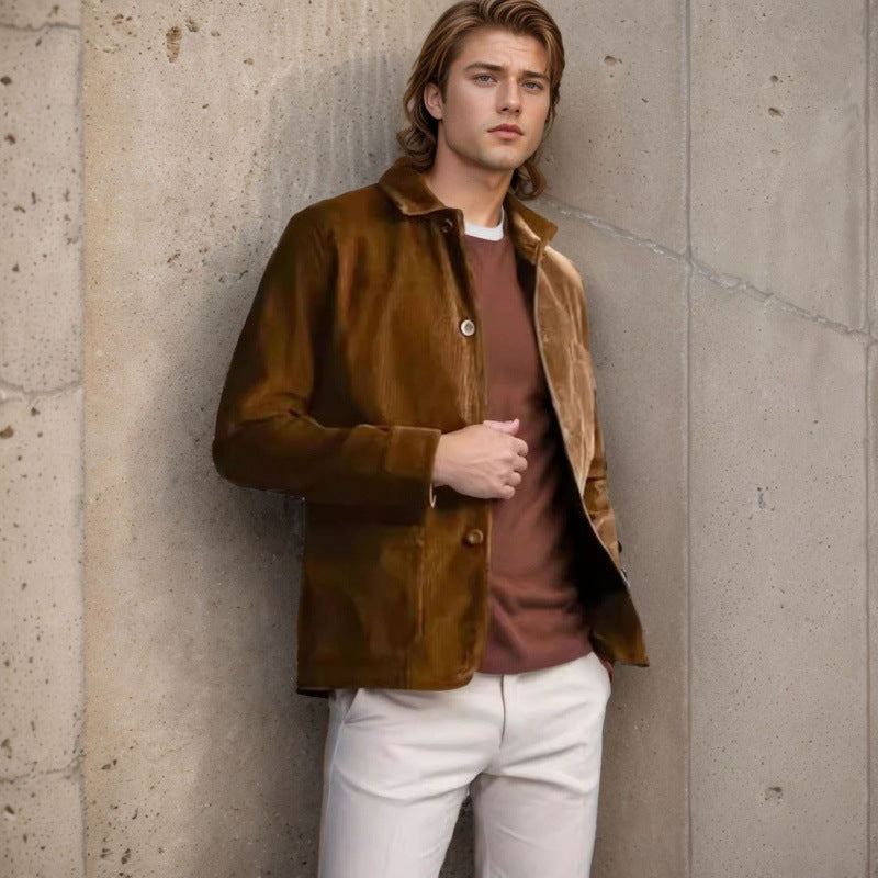 Damen moderne Kordjacke mit praktischen Taschen R&B