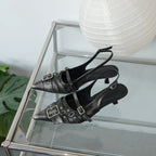 Damen elegante Sling-Pumps mit modischer Schnallenverzierung R&B