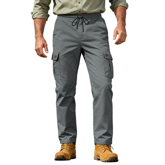 Herren nan robuste Freizeit-Cargohose mit elastischem Bund Tunnelzug und Mehrfachtaschen R&B