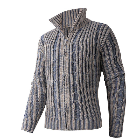 Herren gestreifter Strickpullover R&B