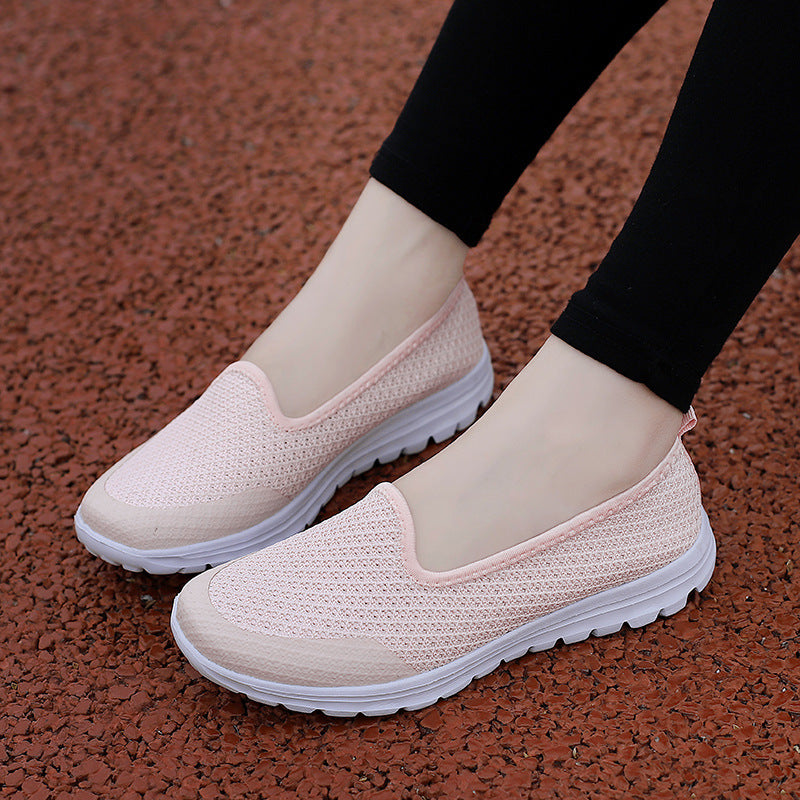 Damen Bequeme Slip-On Sneakers mit elastischem Obermaterial und rutschfester Sohle
