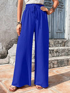 Damen Weitgeschnittene Sommerhose mit elastischem Bund R&B