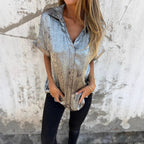Damen Elegante Satinbluse mit glänzendem Finish und lässigem Schnitt