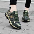 Damen Sportliche Camouflage-Sneaker mit rutschfestem Profil und dämpfendem Fußbett
