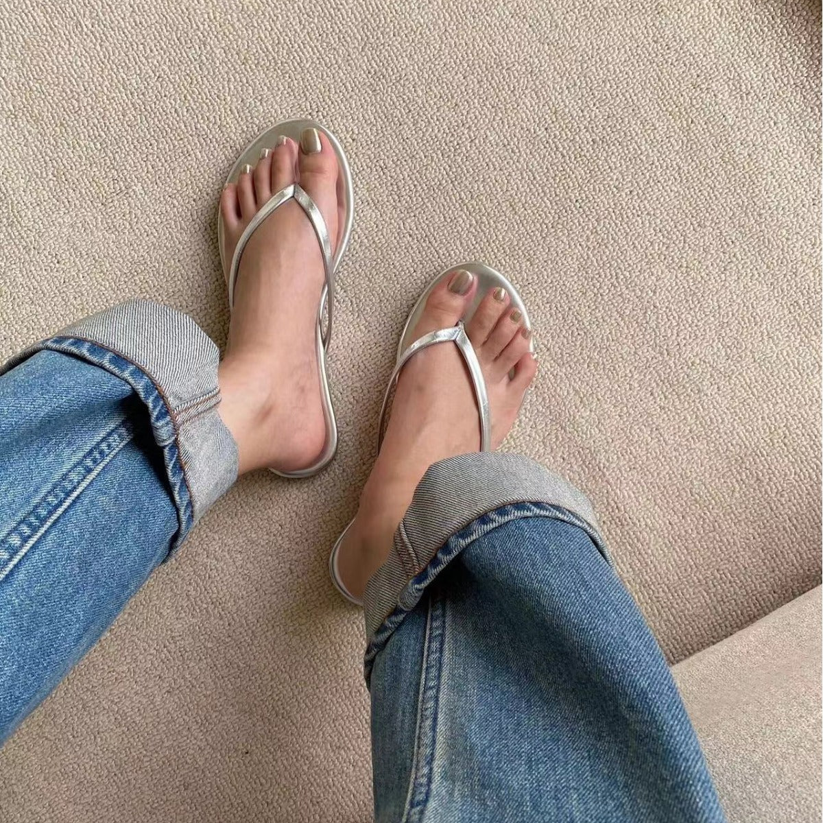 Damen Flip-Flops mit anatomischem Fußbett und rutschfester Sohle R&B