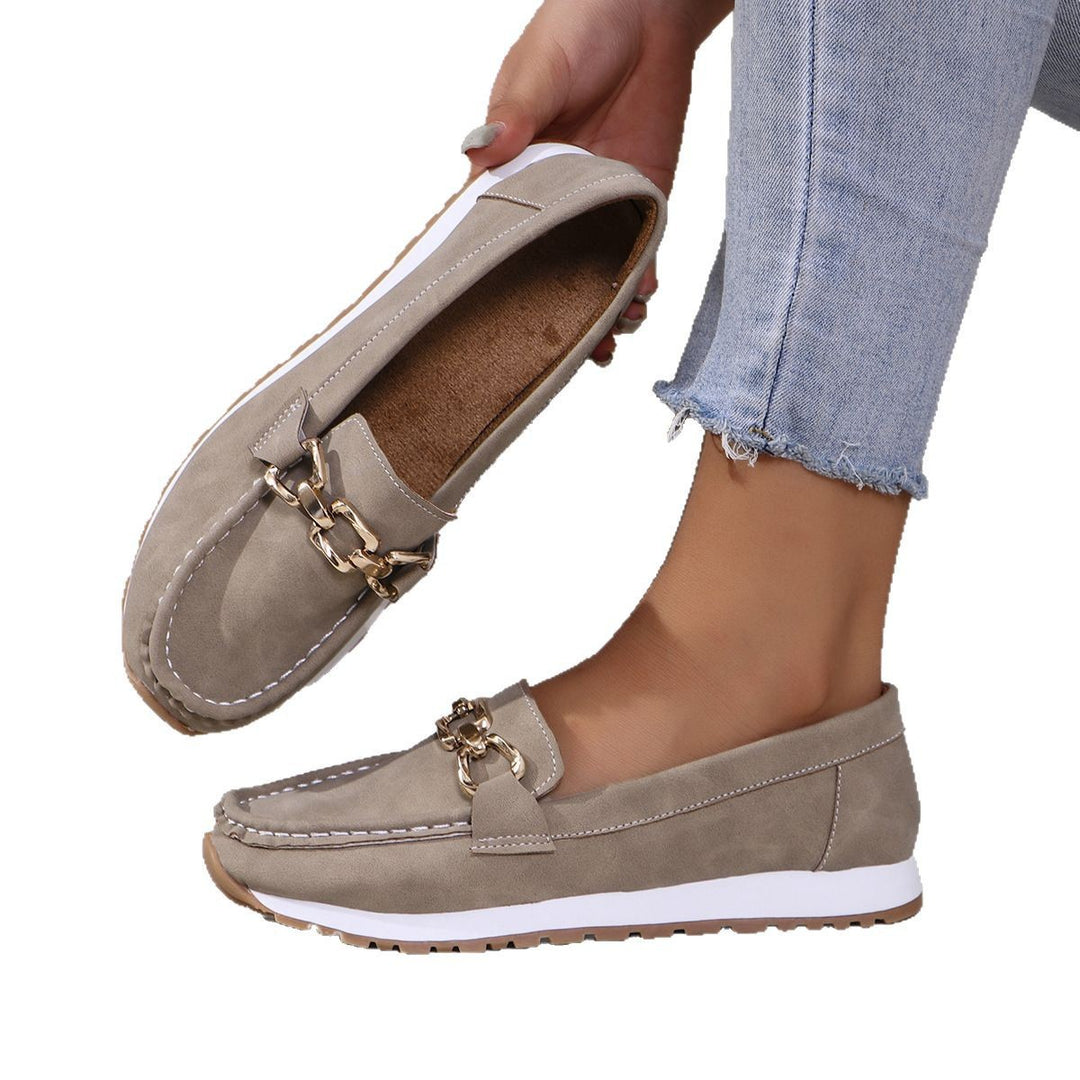 Damen Mokassins mit modischem Ketten-Detail und komfortabler Sohle R&B