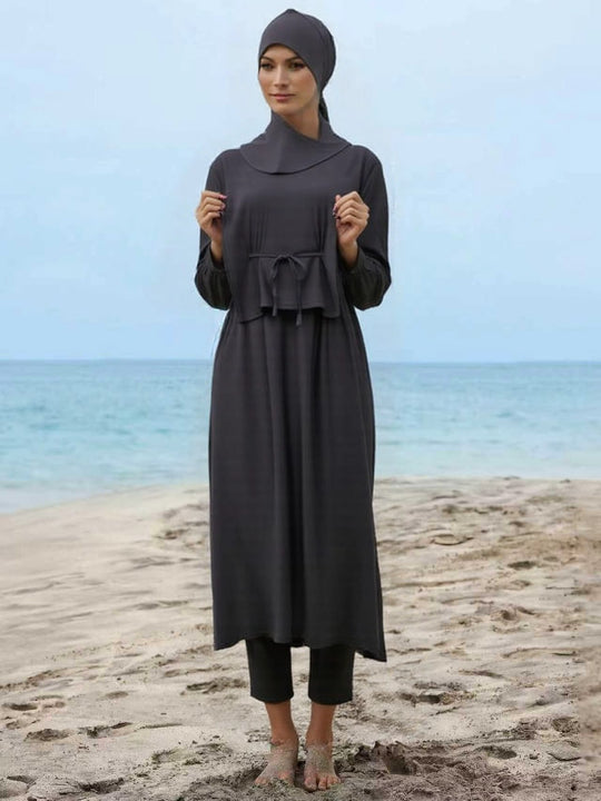 Damen modischer und eleganter Strandanzug mit begleitetem Kopftuch R&B