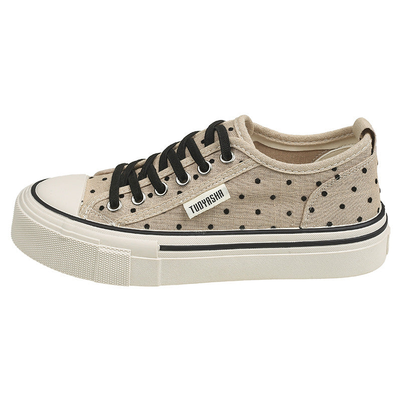 Damen Freizeit Sneakers mit gepolsterter Innensohle und punktemuster R&B