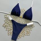 Damen Triangel-Bikini mit modischen Kontrastdetails R&B