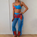Damen Zweiteiliges Bikiniset mit transparenten Rüschen R&B