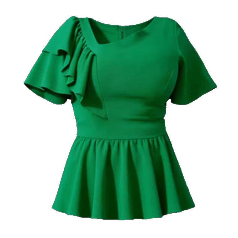 Damen Elegant geschnittene Bluse mit voluminösen Rüschendetails R&B