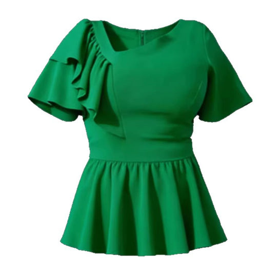 Damen Elegant geschnittene Bluse mit voluminösen Rüschendetails R&B