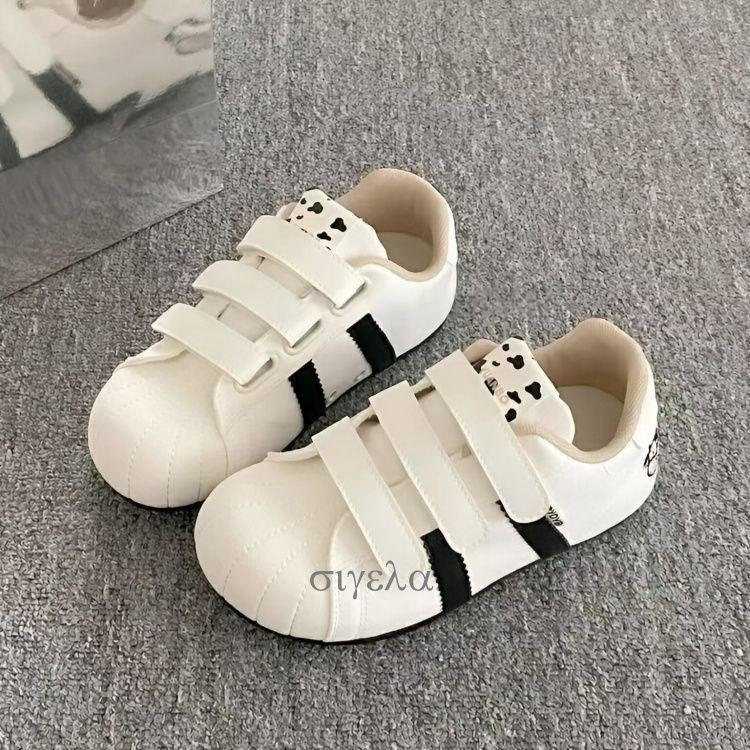 Damen Bequeme Freizeitsneaker mit praktischem Klettverschluss und tierischem Motiv