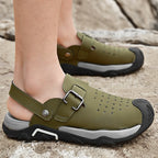 Damen Komfortable Clogs mit verstellbarem Riemen und atmungsaktiver Struktur R&B