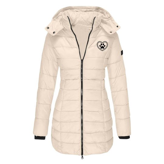 Damen gefütterte Übergangsjacke mit abnehmbarer Kapuze R&B