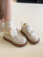 Damen Bequeme Winterboots mit weichem Kunstfellkragen und rutschfester Sohle R&B