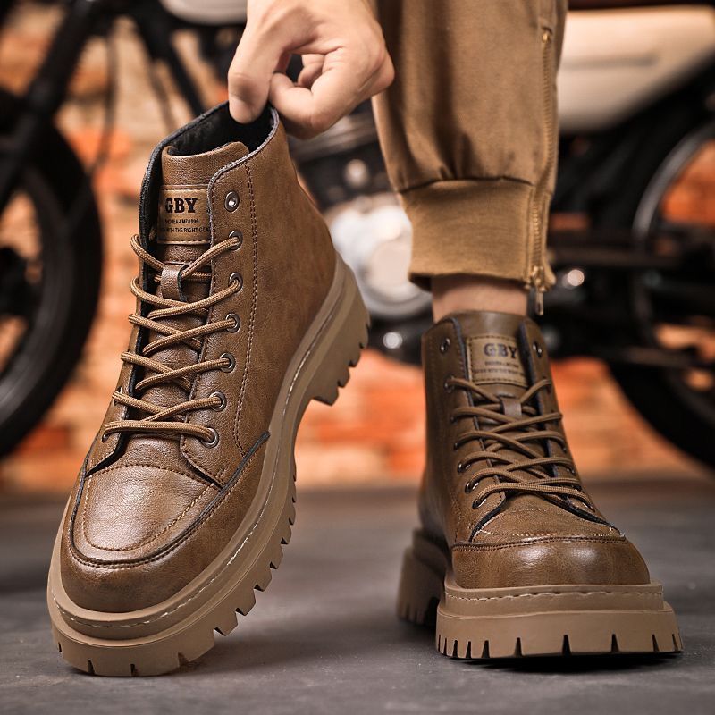 Damen Robuste Lederstiefeletten mit rutschfester Profilsohle und Warmfutter R&B