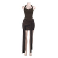 Damen Bodycon Kleid mit asymmetrischer Drapierung R&B