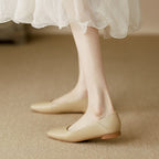 Damen elegante Ballerinas mit komfortablem Fußbett und hochwertiger Lederoberfläche R&B