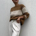 Damen gestrickter Oversized Pullover R&B