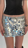 Damen Glitzernder Minirock mit Pailletten R&B