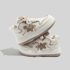 Damen Sportliche Winter Sneakers mit warmem Futter und verspieltem Sternenmotiv