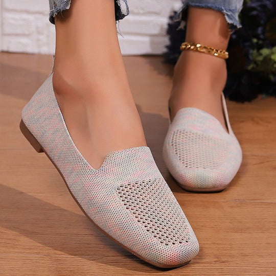 Damen Slip-On Mokassins aus atmungsaktivem Netzmaterial R&B