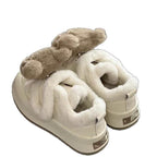 Damen Flauschige Sneaker mit Tiermotiven und komfortablem Futter R&B